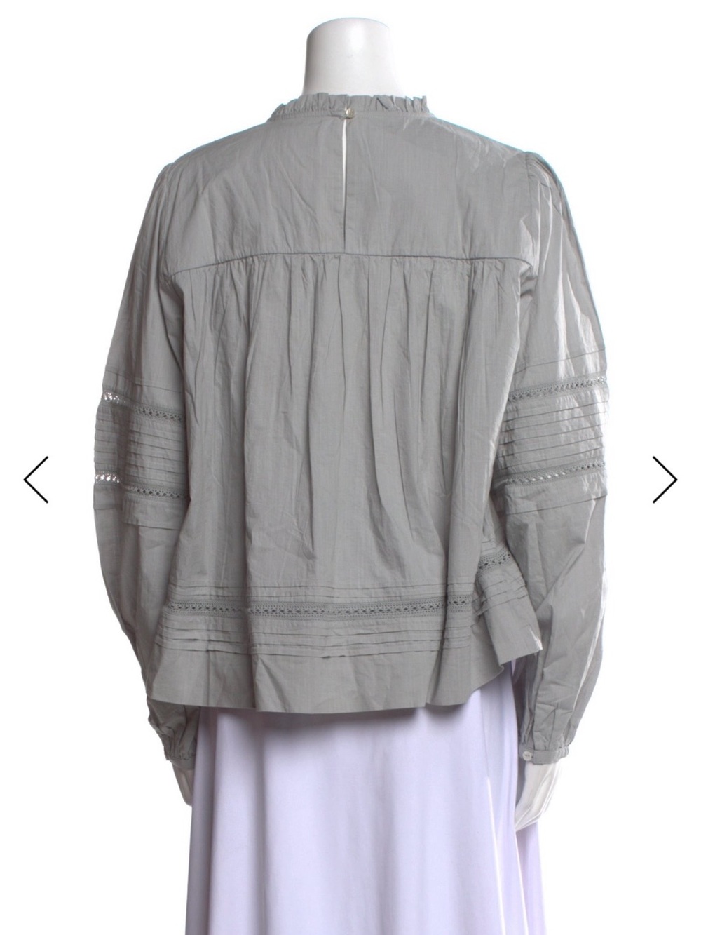 Skall Studio Bianco Blouse — Cloud Grey, Size 38, 100% Organic Cotton - Picture 7 of 8